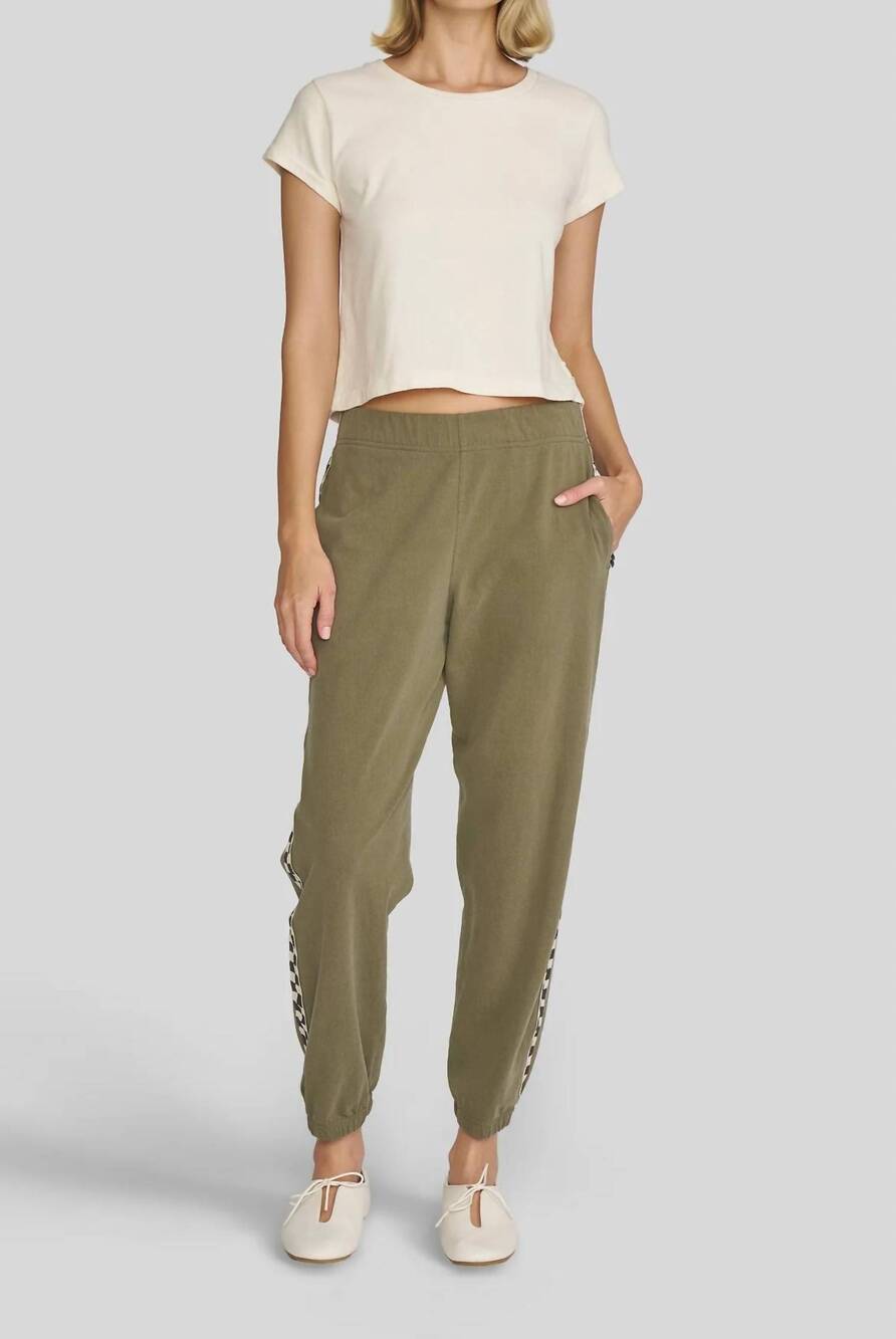 NEW RAGABOND STUDIO slater checkerboard pant in olive